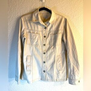 Hennes Collection for H&M Oatmeal Light Denim Jacket. Size 38 (S). Slip pockets.